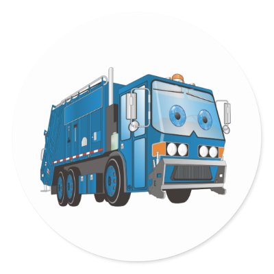 Blue Trash Truck